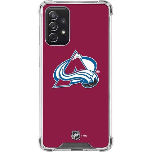 NHL Colorado Avalanche Solid Background Galaxy A72 5G Clear Case